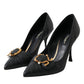 Dolce & Gabbana Black Devotion Leather Heels Pumps Shoes