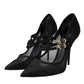 Dolce & Gabbana Black Mesh Mary Janes Heels Pumps Shoes