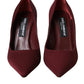 Dolce & Gabbana Bordeaux Stilettos Heels Pumps Shoes