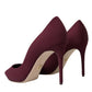 Dolce & Gabbana Bordeaux Stilettos Heels Pumps Shoes