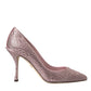 Dolce & Gabbana Pink Strass Crystal Heels Pumps Shoes