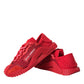 Dolce & Gabbana Red Lace NS1 Low Top Casual Sneakers Shoes