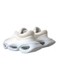 Dolce & Gabbana White Padded Fabric Wave Low Top Sneakers Shoes