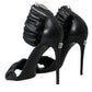 Dolce & Gabbana Black Leather Keira Heels Sandals Shoes