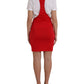 Dolce & Gabbana Red Nylon Stretch Bodycon Sheath Mini Dress