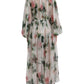 Dolce & Gabbana White Silk Floral Print Long Maxi Dress