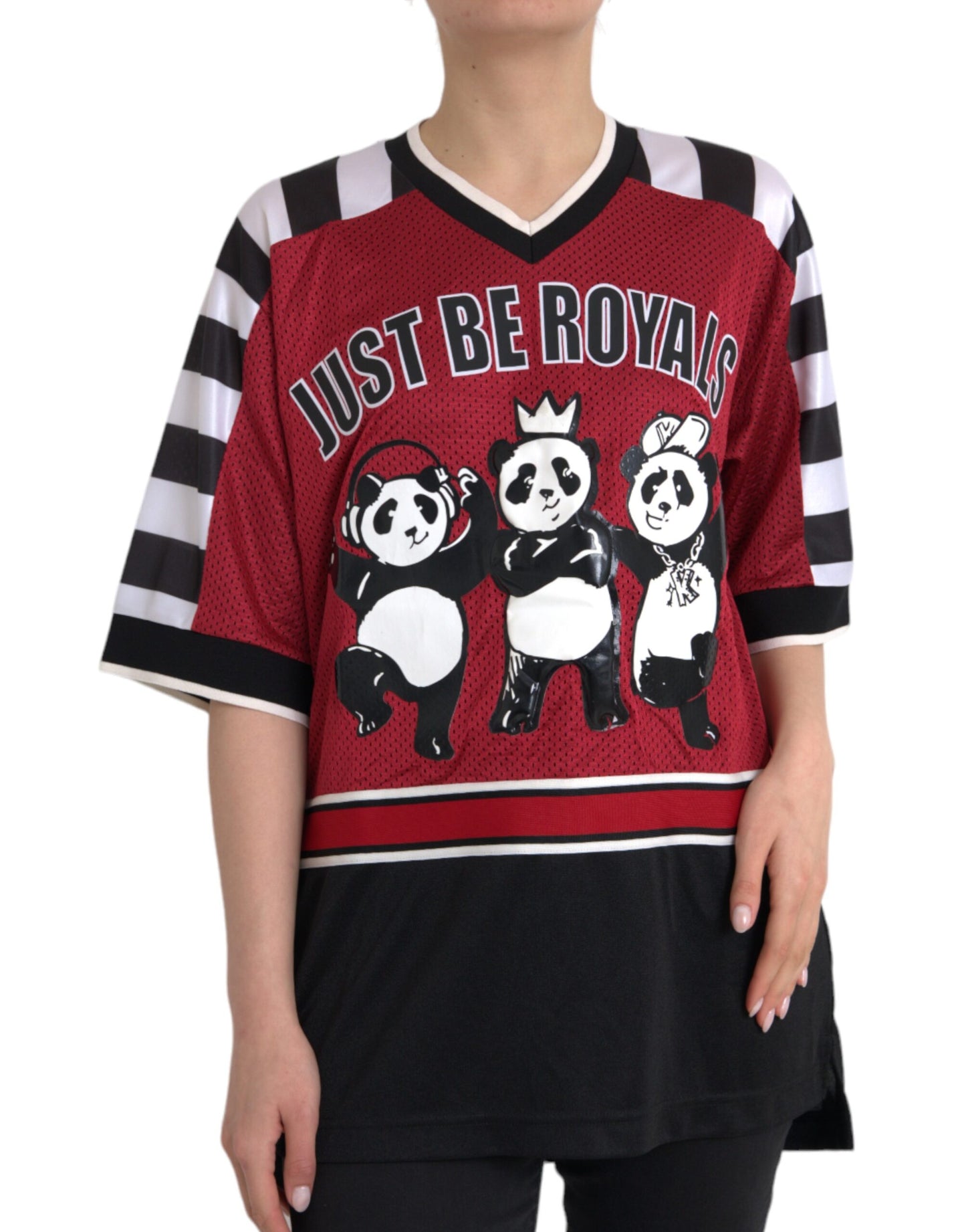 Dolce & Gabbana Multicolor Royals Panda Oversized T-shirt