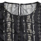 Dolce & Gabbana Black Key Castle Print Silk Blouse T-shirt