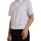 Dolce & Gabbana White Collared Short Sleeve Polo Shirt Top