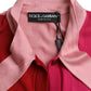 Dolce & Gabbana Pink Short Sleeves Pullover Ascot Collar Top