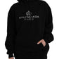 Balenciaga Black Cotton Logo Hooded Pullover Sweatshirt Sweater