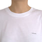 Balenciaga White Cotton Crew Neck Short Sleeves T-shirt