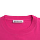 Balenciaga Pink Cotton Crew Neck Short Sleeves Tee Top T-shirt