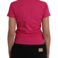 Balenciaga Pink Cotton Crew Neck Short Sleeves Tee Top T-shirt