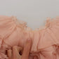 Dolce & Gabbana Pink Ruffles Long Sleeves Pullover Sweater