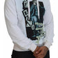 Dolce & Gabbana White Caesar Cotton Hooded Sweatshirt Sweater