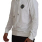 Dolce & Gabbana White Cotton Hooded Sweatshirt Logo Sweater