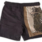 Dolce & Gabbana Dark Brown Leopard Beachwear Swimwear Shorts