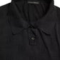 Dolce & Gabbana Black DG Logo Silk Jacquard Polo T-shirt