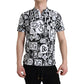 Dolce & Gabbana Black White Logo Short Sleeves Polo T-shirt