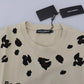 Dolce & Gabbana Beige Printed Crewneck Tee Cotton T-shirt