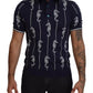 Dolce & Gabbana Dark Blue Sea Horse Collared Polo T-shirt