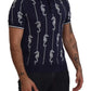 Dolce & Gabbana Dark Blue Sea Horse Collared Polo T-shirt