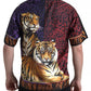 Dolce & Gabbana Multicolor TigerPrint Cotton Silk Tee T-shirt