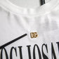 Dolce & Gabbana White Logo Cotton Round Neck Short Sleeves T-shirt