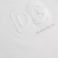 Dolce & Gabbana White Logo Embossed Cotton Crewneck T-shirt