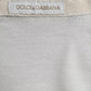 Dolce & Gabbana White Short Button Closure Silk Top T-shirt