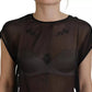 Dolce & Gabbana Black Mesh Transparent Blouse Pullover Top