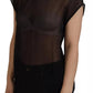 Dolce & Gabbana Black Mesh Transparent Blouse Pullover Top