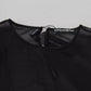 Dolce & Gabbana Black Mesh Transparent Blouse Pullover Top