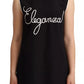 Dolce & Gabbana Black Silk Eleganza Print Sleeveless Tank Top