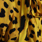 Dolce & Gabbana Yellow Leopard Print Long Sleeves Top Blouse