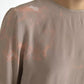 Dolce & Gabbana Brown Round Neck Short Sleeve Blouse Top