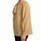 Dolce & Gabbana Mustard Ascot Collar Shirt Silk Blouse Top