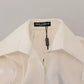 Dolce & Gabbana Off White Collar Long Sleeves Blouse Silk Top