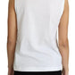 Dolce & Gabbana White Cotton Heart Applique Sleeveless Tank Top