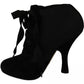 Dolce & Gabbana Black Suede Stretch Ankle Boots Booties Shoes