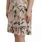 Dolce & Gabbana Pink Lily Viscose Sheath Knee Length Dress