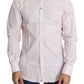 Dolce & Gabbana Light Pink Cotton Men Formal GOLD Dress Shirt