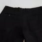 Dolce & Gabbana Black Cotton Stretch Dress Formal Pants