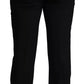 Dolce & Gabbana Black Cotton Stretch Dress Formal Pants