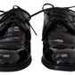 Dolce & Gabbana Black Patent Leather Derby Dress Shoes