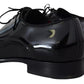 Dolce & Gabbana Black Patent Leather Derby Dress Shoes