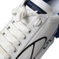 Dolce & Gabbana White Blue Leather Logo Low Top Sneakers Men Shoes