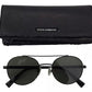 Dolce & Gabbana Matte Black Steel Frame Green Lens DG2245 Sunglasses