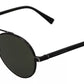 Dolce & Gabbana Matte Black Steel Frame Green Lens DG2245 Sunglasses